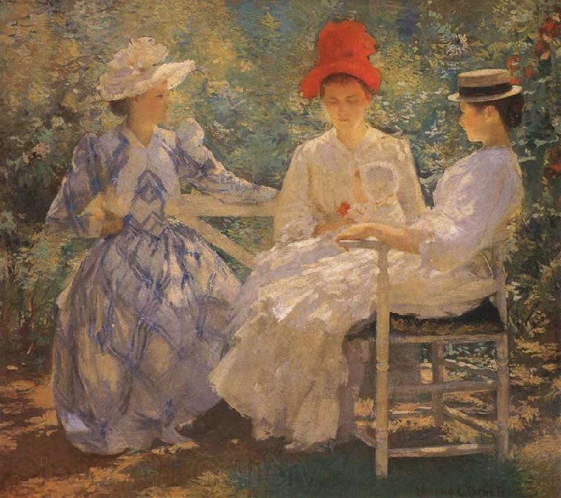 Edmund Charles Tarbell Three Sisters A Study in June Sunlight Norge oil painting art